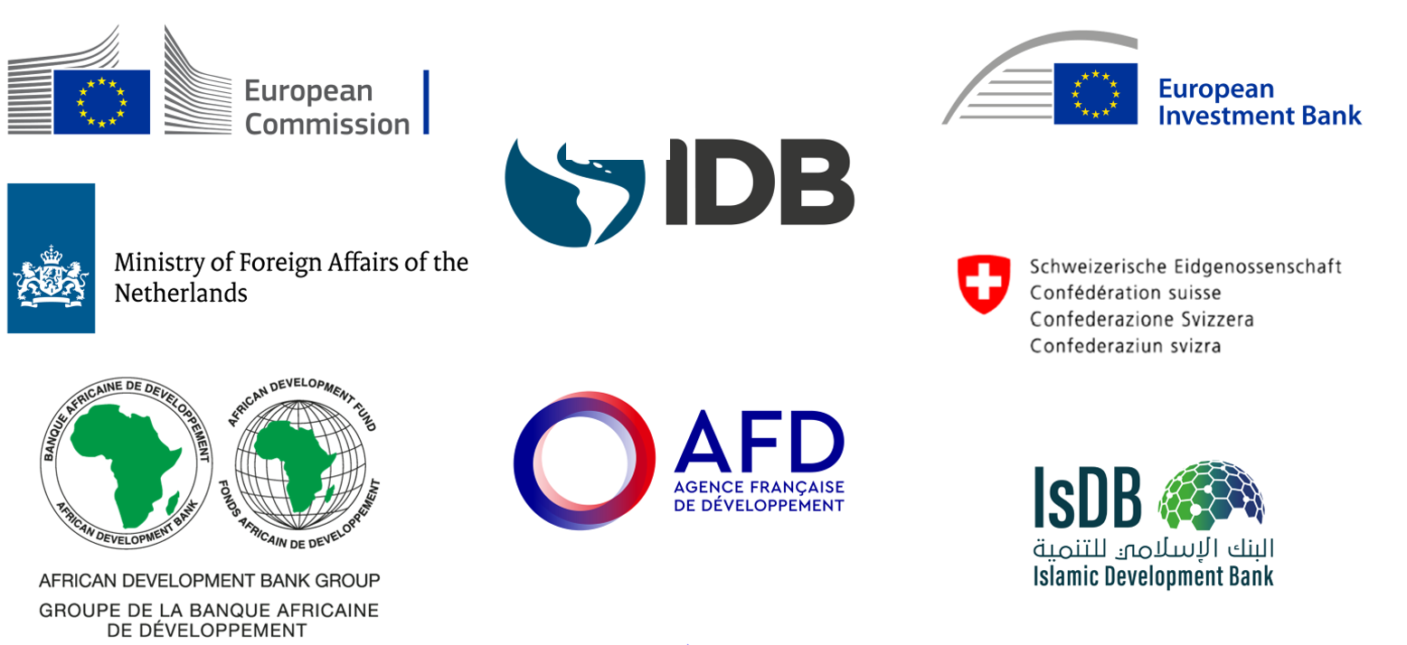 MAPS donors: US aid, IDB, AfDB, ISDB, European Investment Bank, AFD, Ministry of the Netherlands, SECO